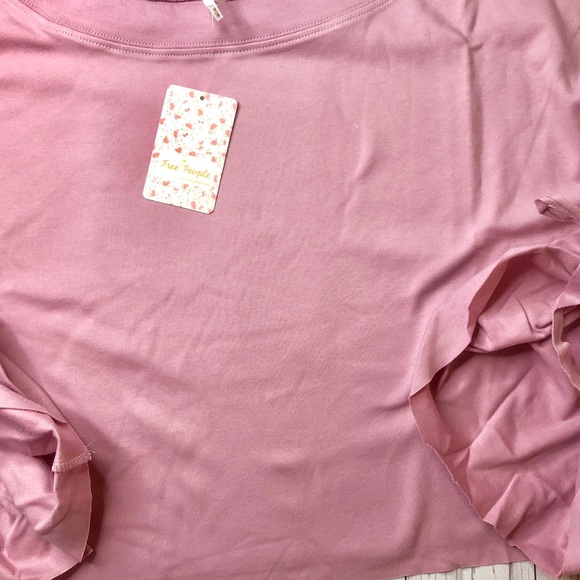 Free People Cropped Cotton Sweatshirt - Picture 3 of 4